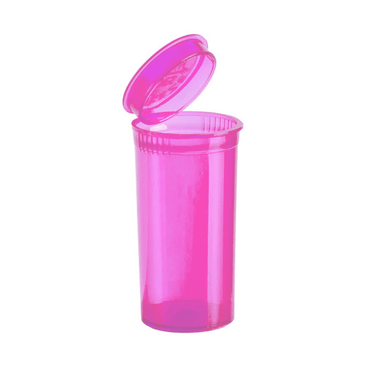 13dr (2g) Translucent Pink Pop Top Bottles - 50pcs