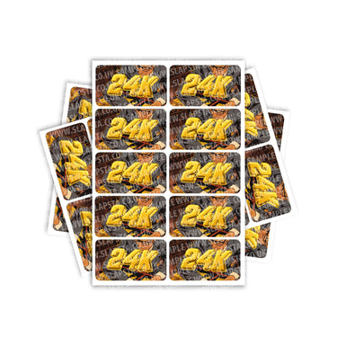 24K Rectangle / Pre - Roll Labels - Pre - Roll (10.16cm x 6.7cm)
