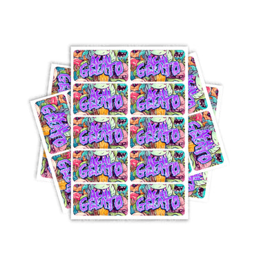 Acai Gelato Rectangle / Pre - Roll Labels - Pre - Roll (10.16cm x 6.7cm)