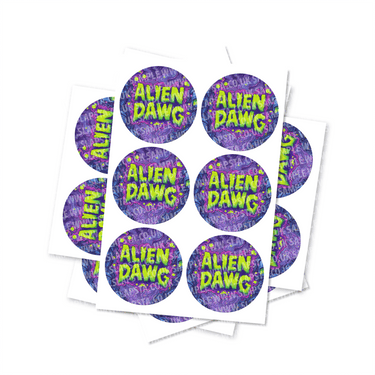 Alien Dawg Circular Stickers - SLAPSTA