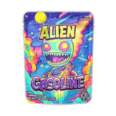Alien Gasoline Mylar Pouches Pre - Labeled - 3.5g (1/8oz)