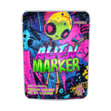 Alien Marker Mylar Pouches Pre-Labeled - 3.5g (1/8oz) / No / 16pcs