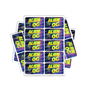 Alien OG Rectangle / Pre - Roll Labels - Pre - Roll (10.16cm x 6.7cm)