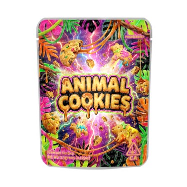 Animal Cookies Mylar Pouches Pre - Labeled - 3.5g (1/8oz)