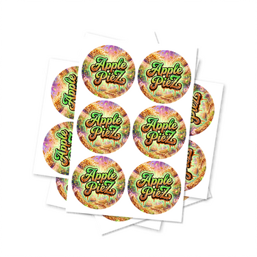 Apple Piez Circular Stickers - 2.5cm