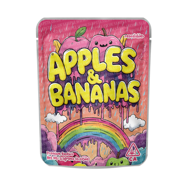 Apples And Bananas Mylar Pouches Pre - Labeled - 3.5g (1/8oz)
