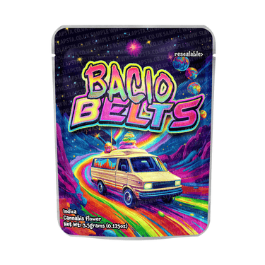 Bacio Belts Mylar Pouches Pre - Labeled - 3.5g (1/8oz)