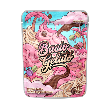 Bacio Gelato Mylar Pouches Pre - Labeled - 3.5g (1/8oz)
