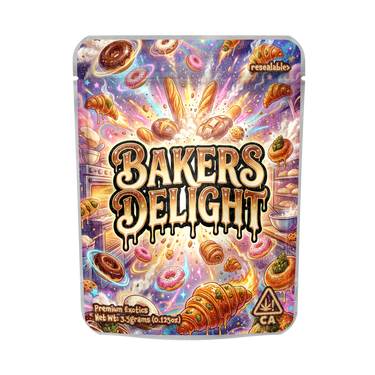 Bakers Delight Mylar Pouches Pre - Labeled - 3.5g (1/8oz)