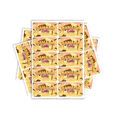 Banana Cake Rectangle / Pre - Roll Labels - Pre - Roll (10.16cm x 6.7cm)