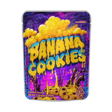 Banana Cookies Mylar Pouches Pre - Labeled - 3.5g (1/8oz)