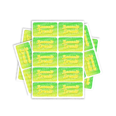 Banana Dream Rectangle / Pre - Roll Labels - Pre - Roll (10.16cm x 6.7cm)