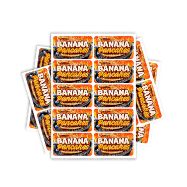 Banana Pancakes Rectangle / Pre - Roll Labels - Pre - Roll (10.16cm x 6.7cm)