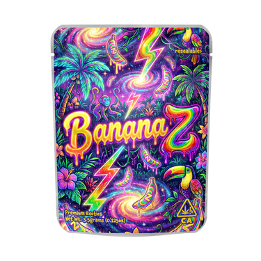 Banana Z Mylar Pouches Pre - Labeled - 3.5g (1/8oz)