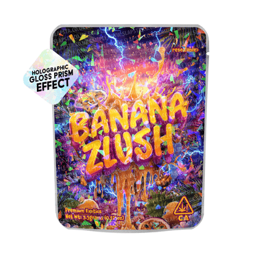 Banana Zlush Holo Mylar Sticker Packs - 3.5g (1/8oz)