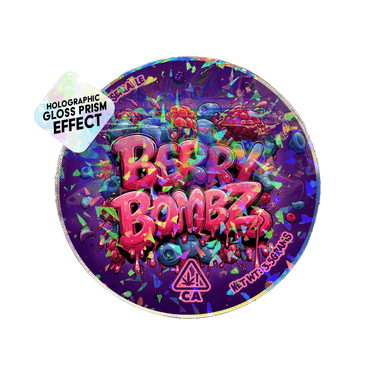 Berry Bombz Circle Holo Mylar Sticker Packs - 3.5g (1/8oz)