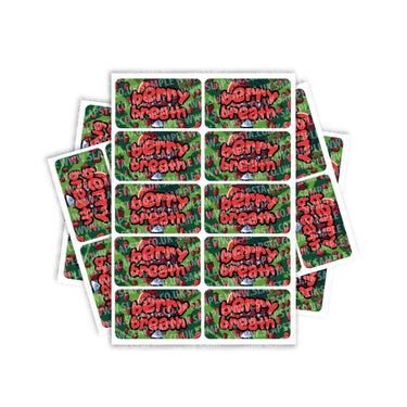 Berry Breath Rectangle / Pre - Roll Labels - Pre - Roll (10.16cm x 6.7cm)