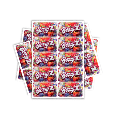 Berry Z Rectangle / Pre - Roll Labels - Pre - Roll (10.16cm x 6.7cm)