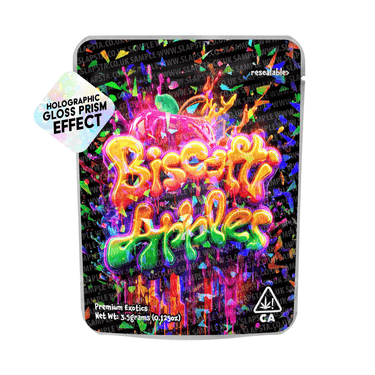 Biscotti Apples Holo Mylar Sticker Packs - 3.5g (1/8oz)