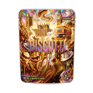Biscotti Mylar Pouches Pre - Labeled - 3.5g (1/8oz)