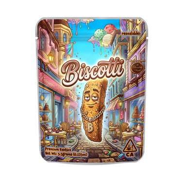 Biscotti Mylar Pouches Pre - Labeled - 3.5g (1/8oz)