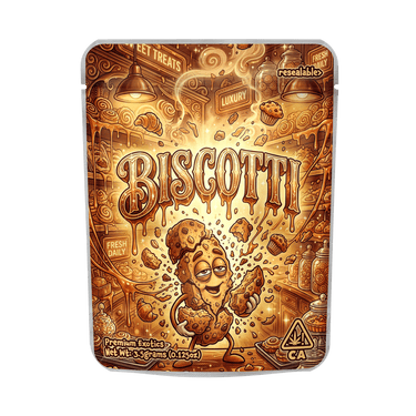 Biscotti Mylar Pouches Pre - Labeled - 3.5g (1/8oz)