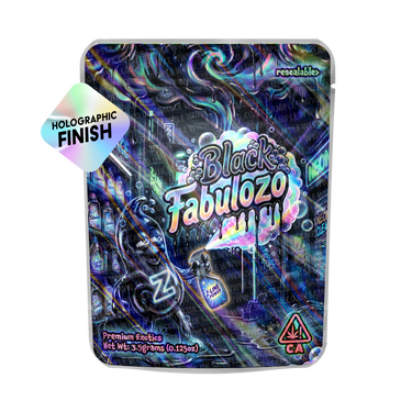 Black Fabulozo Mylar Sticker Packs - SLAPSTA