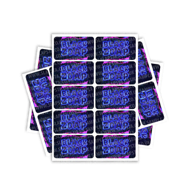 Black Zoap Rectangle / Pre - Roll Labels - Pre - Roll (10.16cm x 6.7cm)