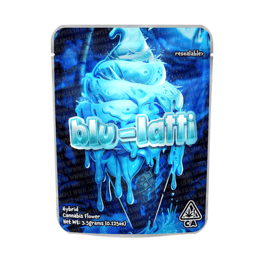 Blu Latti Mylar Pouches Pre - Labeled - 3.5g (1/8oz)