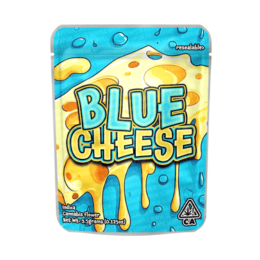 Blue Cheese Mylar Pouches Pre - Labeled - 3.5g (1/8oz)