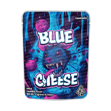 Blue Cheese Mylar Pouches Pre - Labeled - 3.5g (1/8oz)