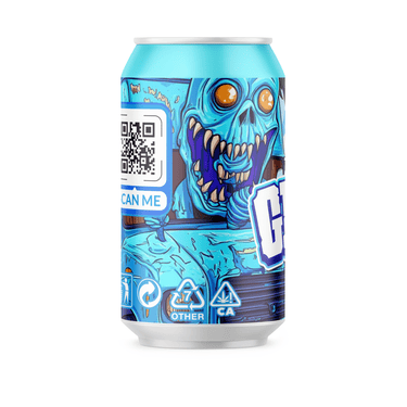 Blue Gelato Plastic Soda Cans - 16pcs