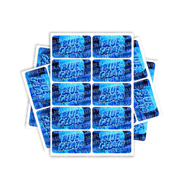 Blue Gelato Rectangle / Pre - Roll Labels - Pre - Roll (10.16cm x 6.7cm)