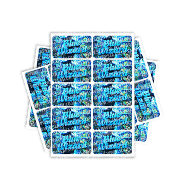 Blue Wizard Rectangle / Pre - Roll Labels - Pre - Roll (10.16cm x 6.7cm)