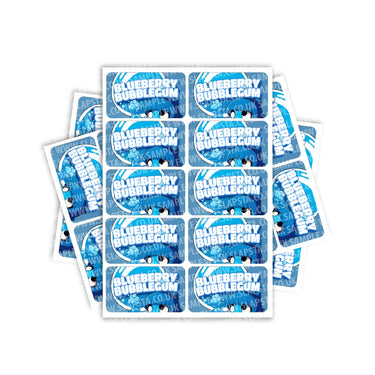 Blueberry Bubblegum Rectangle / Pre - Roll Labels - Pre - Roll (10.16cm x 6.7cm)
