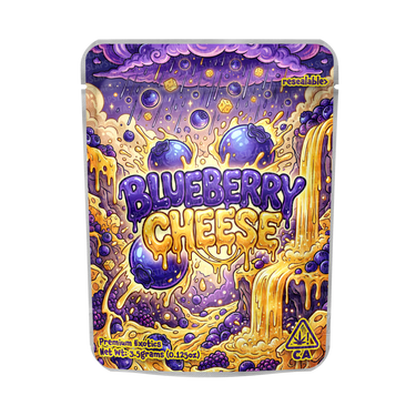 Blueberry Cheese Mylar Pouches Pre - Labeled - SLAPSTA