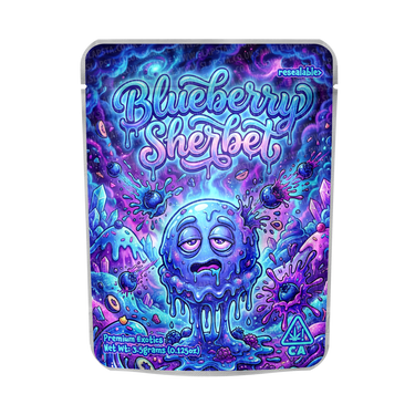 Blueberry Sherbet Mylar Pouches Pre - Labeled - 3.5g (1/8oz)