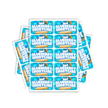 Blueberry Shortcake Rectangle / Pre - Roll Labels - Pre - Roll (10.16cm x 6.7cm)
