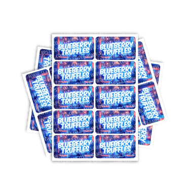 Blueberry Truffles Rectangle / Pre - Roll Labels - Pre - Roll (10.16cm x 6.7cm)
