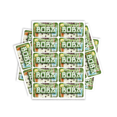 Boba Rectangle / Pre - Roll Labels - Pre - Roll (10.16cm x 6.7cm)