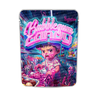 Bubblegum Candy Mylar Pouches Pre - Labeled - 3.5g (1/8oz)