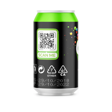 Candy Apple Plastic Soda Cans - 16pcs