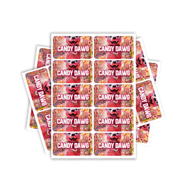 Candy Dawg Rectangle / Pre - Roll Labels - Pre - Roll (10.16cm x 6.7cm)