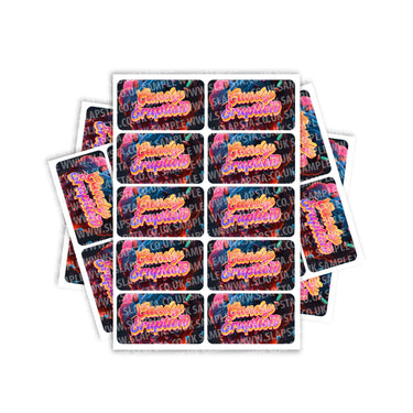 Candy Eruption Rectangle / Pre - Roll Labels - Pre - Roll (10.16cm x 6.7cm)