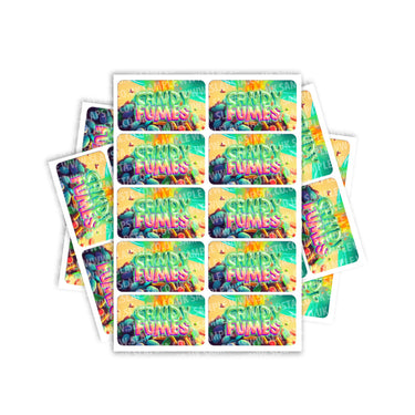 Candy Fumez Rectangle / Pre - Roll Labels - Pre - Roll (10.16cm x 6.7cm)