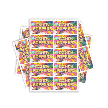 Candy Popperz Rectangle / Pre - Roll Labels - Pre - Roll (10.16cm x 6.7cm)