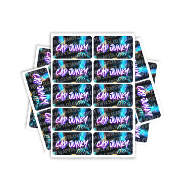 Cap Junky Rectangle / Pre - Roll Label - Pre - Roll (10.16cm x 6.7cm)
