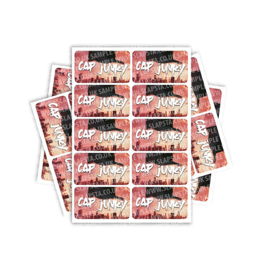Cap Junky Rectangle / Pre - Roll Label - Pre - Roll (10.16cm x 6.7cm)