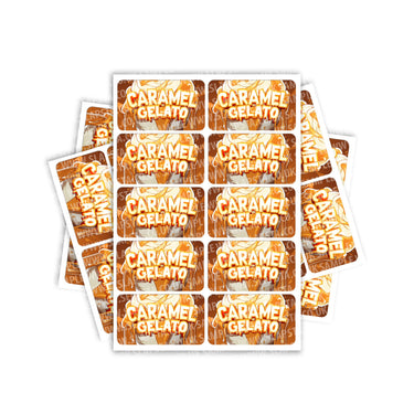 Caramel Gelato Rectangle / Pre-Roll Label - Pre-Roll (10.16cm x 6.7cm) / 10