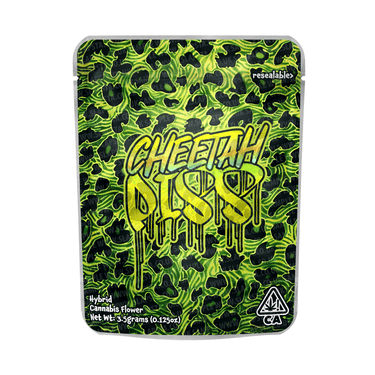 Cheetah Piss Mylar Pouches Pre - Labeled - 3.5g (1/8oz)
